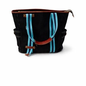 Vintage GAP 1969 Canvas & Leather Tote Y2K